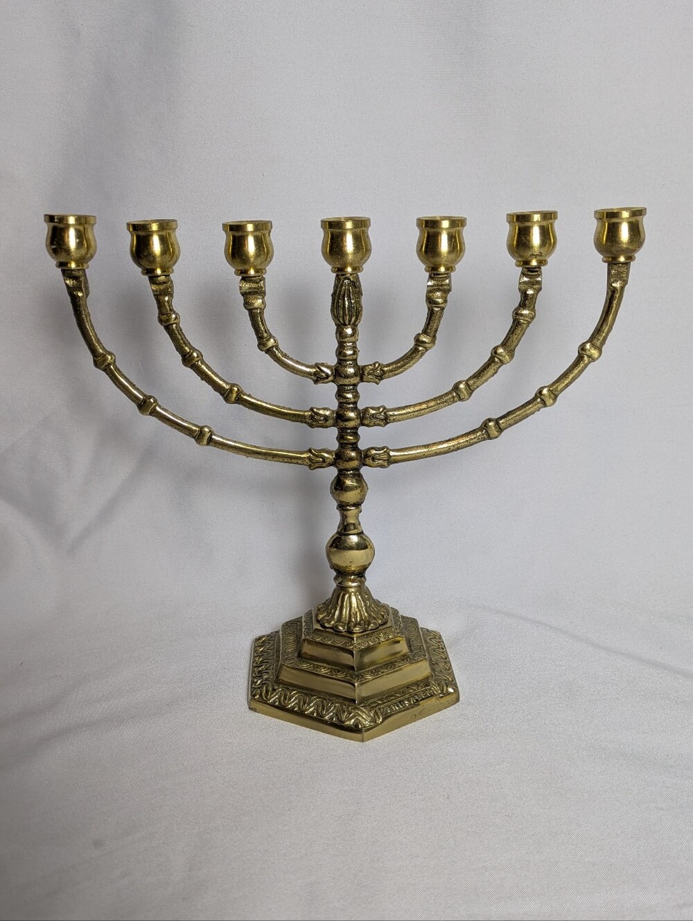 Brass 7-Branch Menorah, Wainberg, Israel
